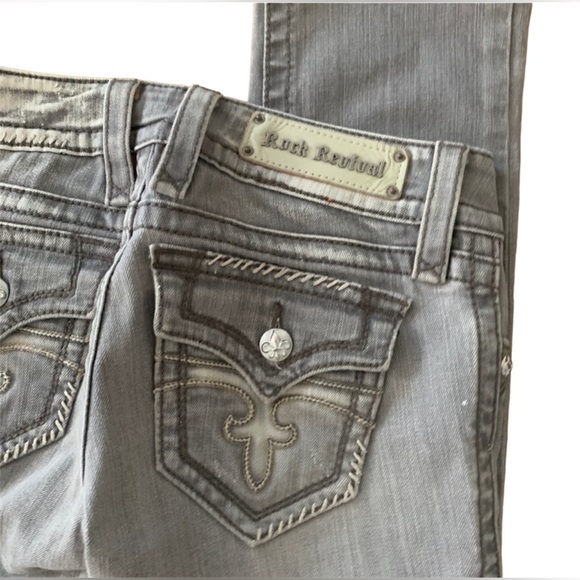 Rock revival Celine straight jeans denim grey 27 - Picture 3 of 10